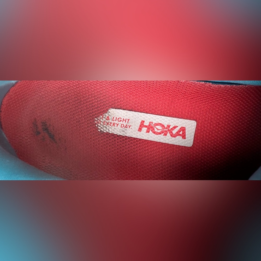 Hoka One One Clifton 8 Wide Aquarella Blue Running Shoe Women Size 9D VGC Clean - Picture 12 of 16